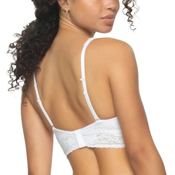 NEW Felina Women's S 2-Pack Lace Bralette Adjustable Straps Black & White - Picture 2 of 7